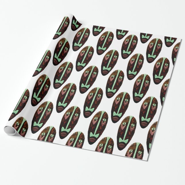 Papel De Regalo Larga máscara tiki Thunder_Cove (Desenrollado)