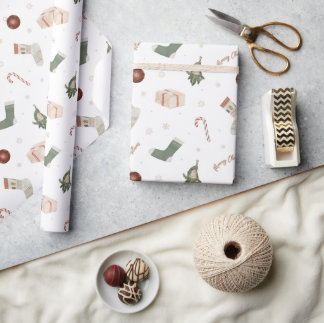 Papel De Regalo Las existencias navideñas de Feliz ofrecen regalo