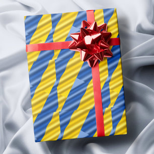 Papel De Regalo Las franjas azules amarillas paz sin guerra inspir