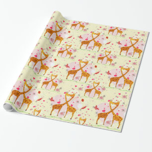 Papel De Regalo Las jirafas del amor y los besos