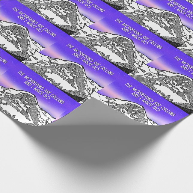 Papel De Regalo Las montañas están llamando y debo irme (Esquina)