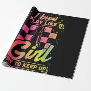 Papel De Regalo Las Mujeres De Ajedrez Del Equipo De La Reina Ches