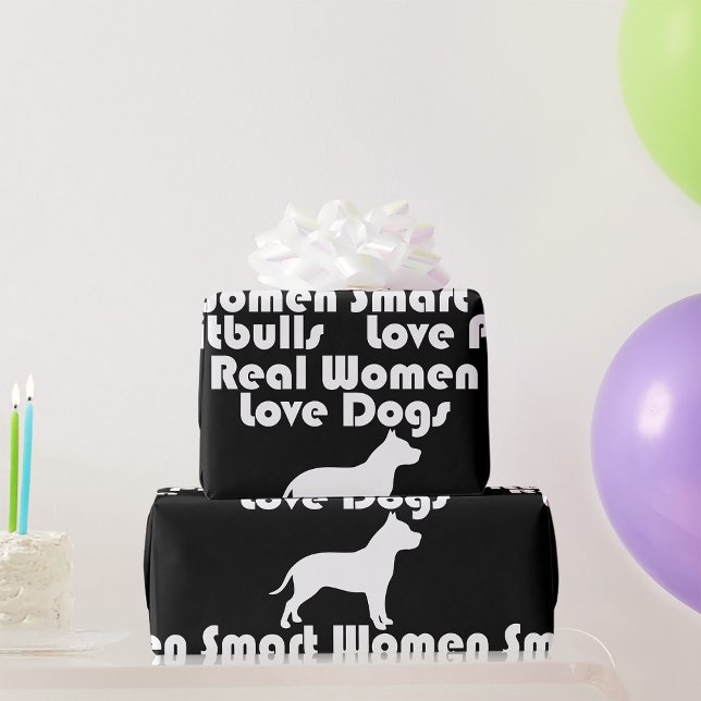 Papel De Regalo Las mujeres inteligentes aman los Pitbulls envolvi (Subido por el creador)
