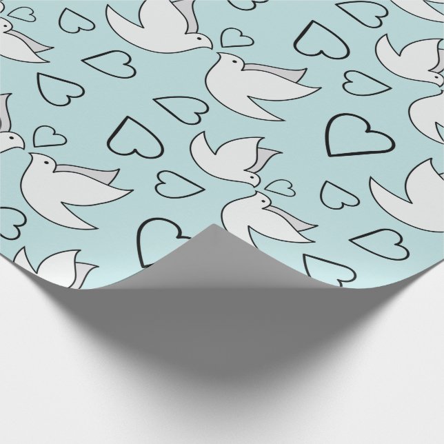 Papel De Regalo Las palomas bodas para el compromiso de los regalo (Esquina)