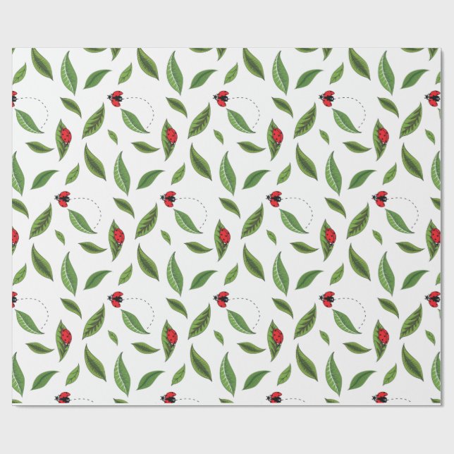 Papel De Regalo Las Pequeñas Mariquitas (Superficie plana)