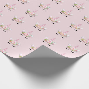 Papel De Regalo Latigazo en colores pastel floral del chica del