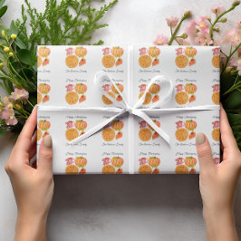 Papel De Regalo Latte de especias de calabaza de Acción de Gracias