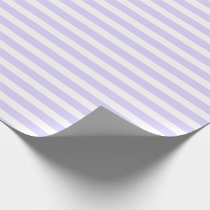 Papel De Regalo Lavanda Azul y Blanco Simple Rayado Horizontal