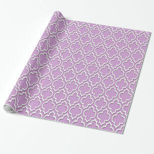 Papel De Regalo Lavanda Blanco XL Cuatrofoils Marroquí #7DS