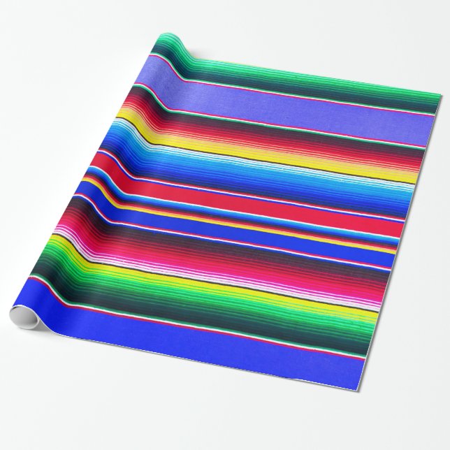Papel De Regalo Lavanda de la impresión de la raya de Serape (Desenrollado)
