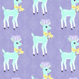 Papel De Regalo Lavanda de reno azul vintage