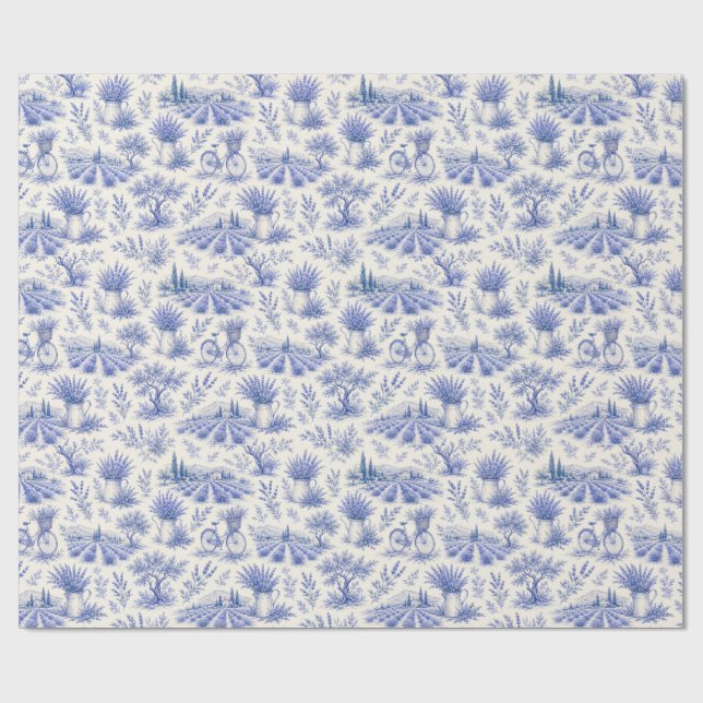 papel de regalo lavanda vintage (Superficie plana)