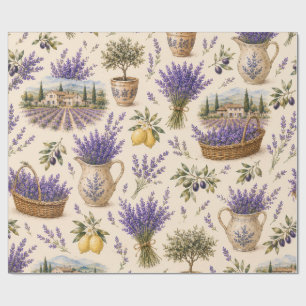 papel de regalo lavanda vintage