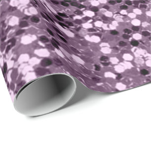 Papel De Regalo Lavender Amethyst Purple Purpurina Boda Brigada
