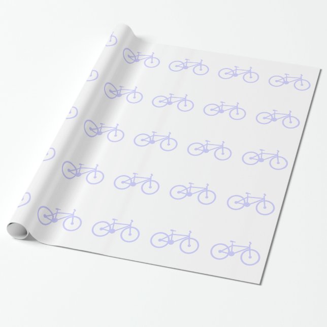 Papel De Regalo Lavender Blue Bicycle (Desenrollado)