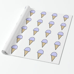 Papel De Regalo Lavender Blue Ice Cream Cone