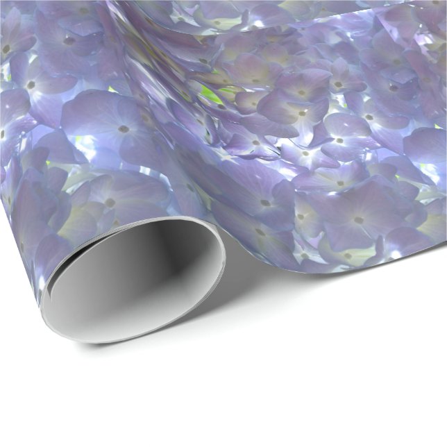 Papel De Regalo Lavender Hydrangeas (Esquina del rollo)