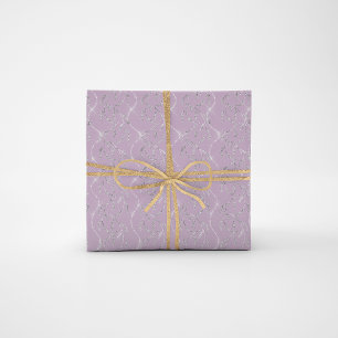 Papel De Regalo Lavender PurpleSpark Laurel Floral Silver Diamante