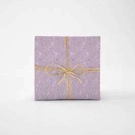 Papel De Regalo Lavender PurpleSpark Laurel Floral Silver Diamante