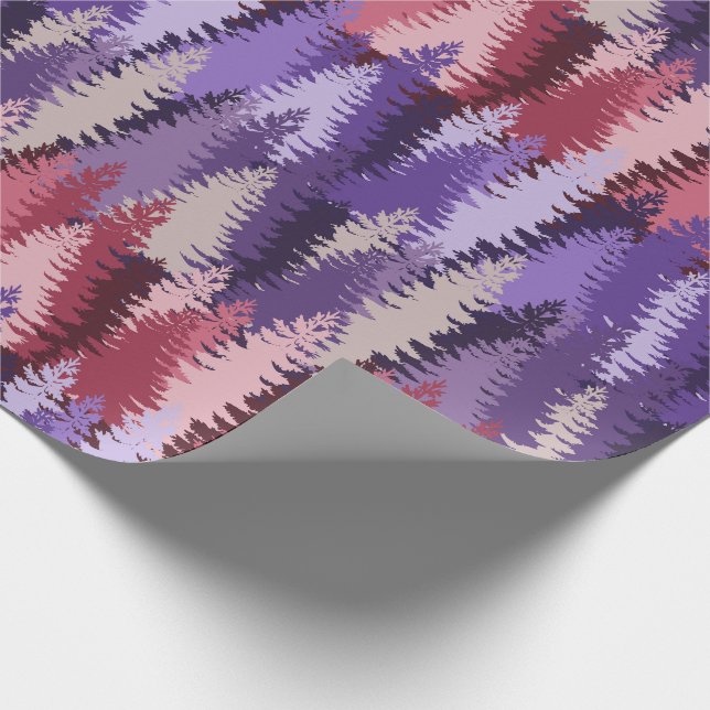 Papel De Regalo Layered Pine Forest Pattern (Esquina)