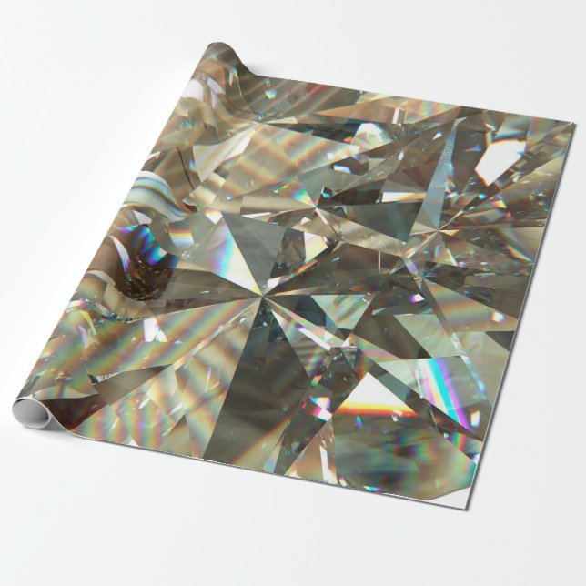 Papel De Regalo Layered texture triangular diamond or crystal shap (Desenrollado)