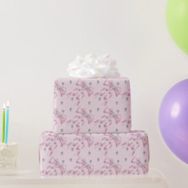 Papel De Regalo Lazo Coquette Rosa Sparkle 1er