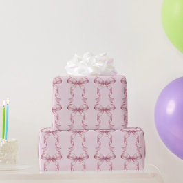 Papel De Regalo Lazo Coquette Rosa Sparkle 1st