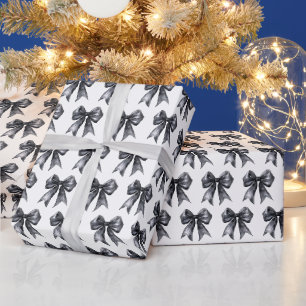 Papel De Regalo Lazo de Coqueta Negro