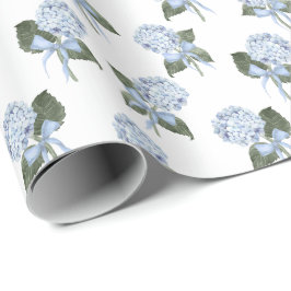 Papel De Regalo Lazo de Hortensia Azul