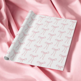 Papel De Regalo Lazo de lazo rosa coqueta atando el nudo
