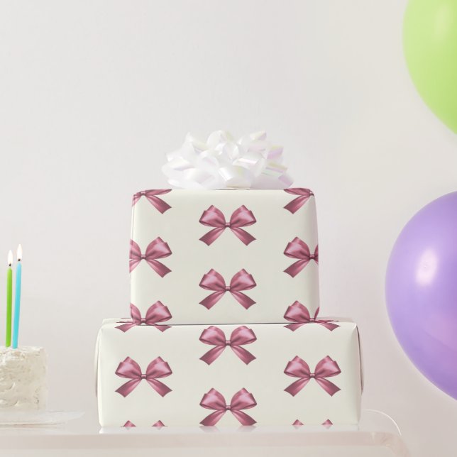 Papel De Regalo Lazo estético de satén rosa lindo femenino (Regalos de fiesta)