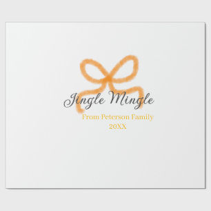Papel De Regalo Lazo naranja jingle Mingle retro boho familia namd