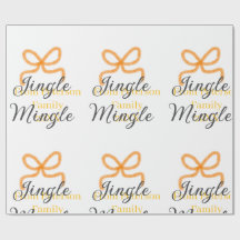 Lazo naranja jingle mingle retro boho nombre fecha