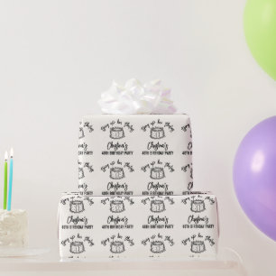 Papel De Regalo Lazo Negro Atando Sus Treinta Cumpleaños 40