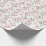 Papel De Regalo Lazo Rosa Bonito Coquette Floral<br><div class="desc">Papel de regalo Coquette floral con lazo rosa bonito. Artículos coincidentes disponibles.</div>