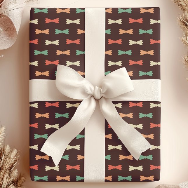 Papel De Regalo Lazos de Bow de Moda Retro Hipster Patrón (Subido por el creador)