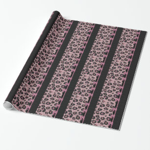 Papel De Regalo Lazos de cinta de estampado de leopardo rosa RAB R