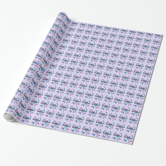 Papel De Regalo Lazos Iridescentes Radiantes  (Desenrollado)