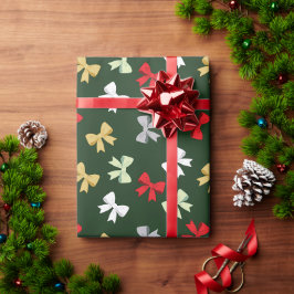 Papel De Regalo Lazos Navideños