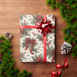 Papel De Regalo Lazos y Cintas de Navidad de Lujo