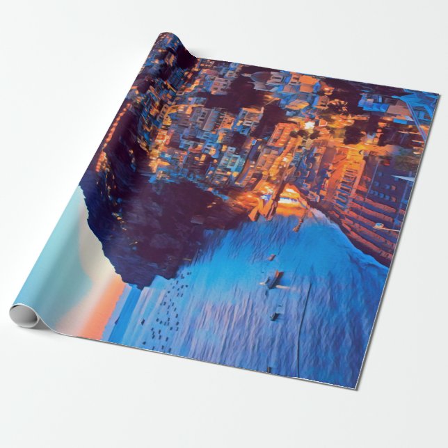Papel De Regalo ldp POSITANO Costa Amalfitana - puesta de sol toma (Desenrollado)