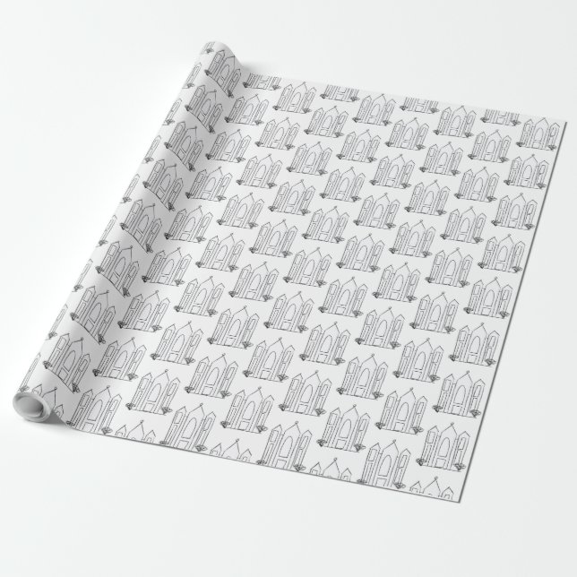 Papel De Regalo LDS Salt Lake City Temple simple mormón moderno (Desenrollado)