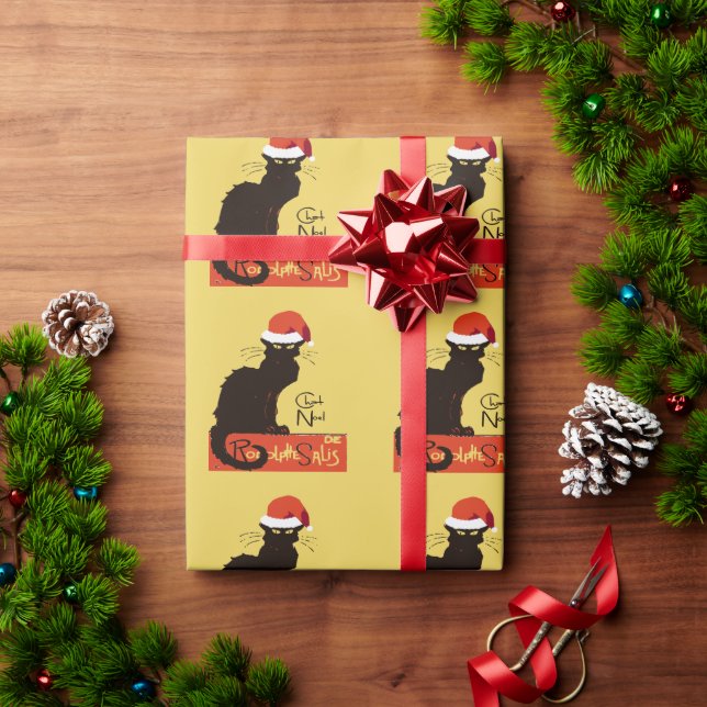 Papel De Regalo Le Chat Noel Christmas Parody Distressed Cut Out (Regalo de vacaciones)
