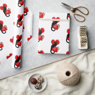 Papel De Regalo Le Chat Noir El día de San Valentín