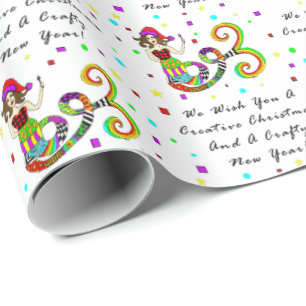 Papel De Regalo Le deseamos una sirena creativa del navidad