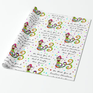 Papel De Regalo Le deseamos una sirena creativa del navidad