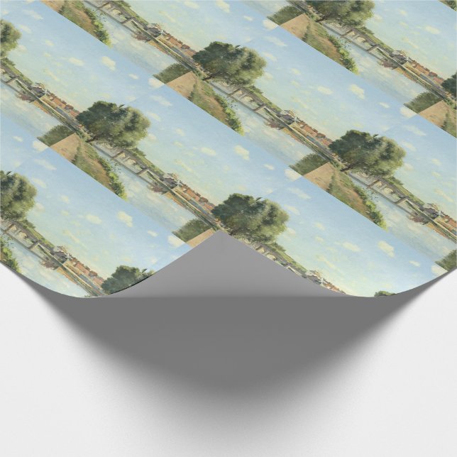 Papel De Regalo Le Pont Du Chemin De Fer Camille Pissarro (Esquina)