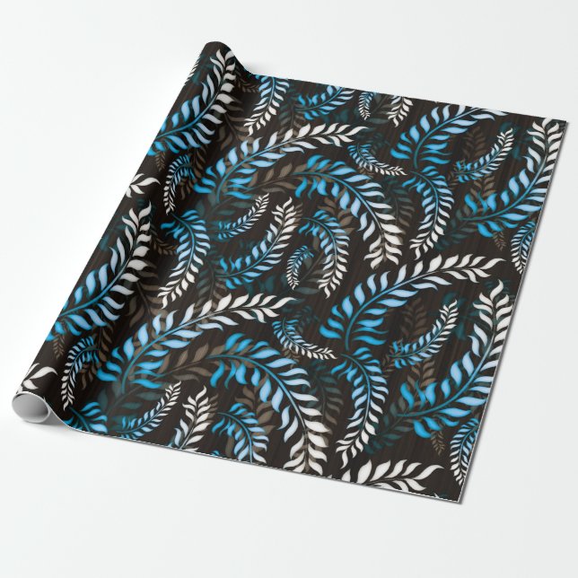 Papel De Regalo Leaf floral (Desenrollado)