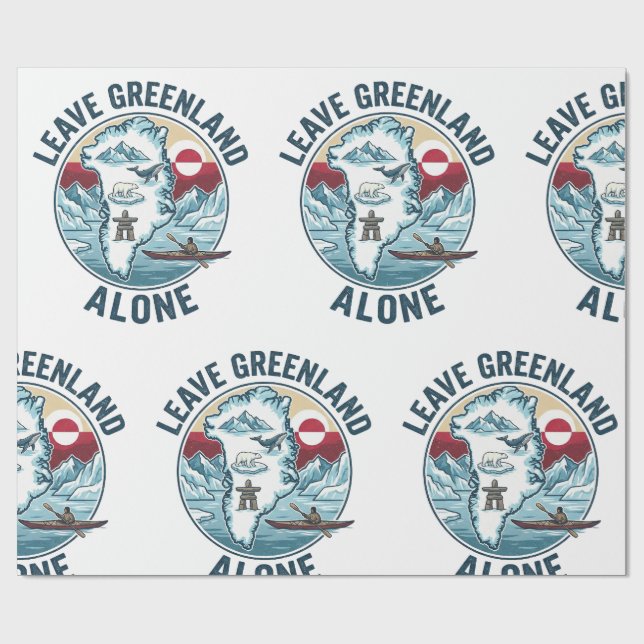 Papel De Regalo Leave Greenland Alone (Superficie plana)