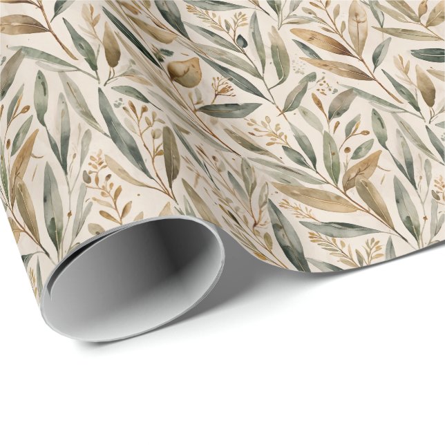 Papel De Regalo Leaves  (Esquina del rollo)